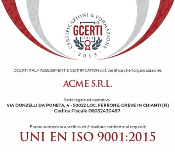 UNI EN ISO 9001:2015 - anteprima certificazione