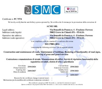 ISO 37001 - anteprima certificazione