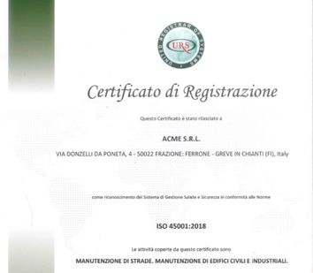 UNI EN ISO 45001 - anteprima certificazione