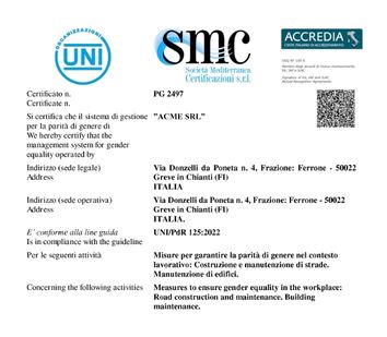 UNI/PdR 125:2022 - anteprima certificazione